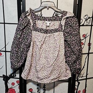 Carolina Belle Montreal Floral Blouse Size‎ Small NWT